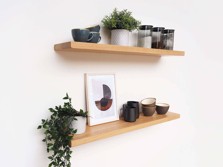 Oak Floating Shelves