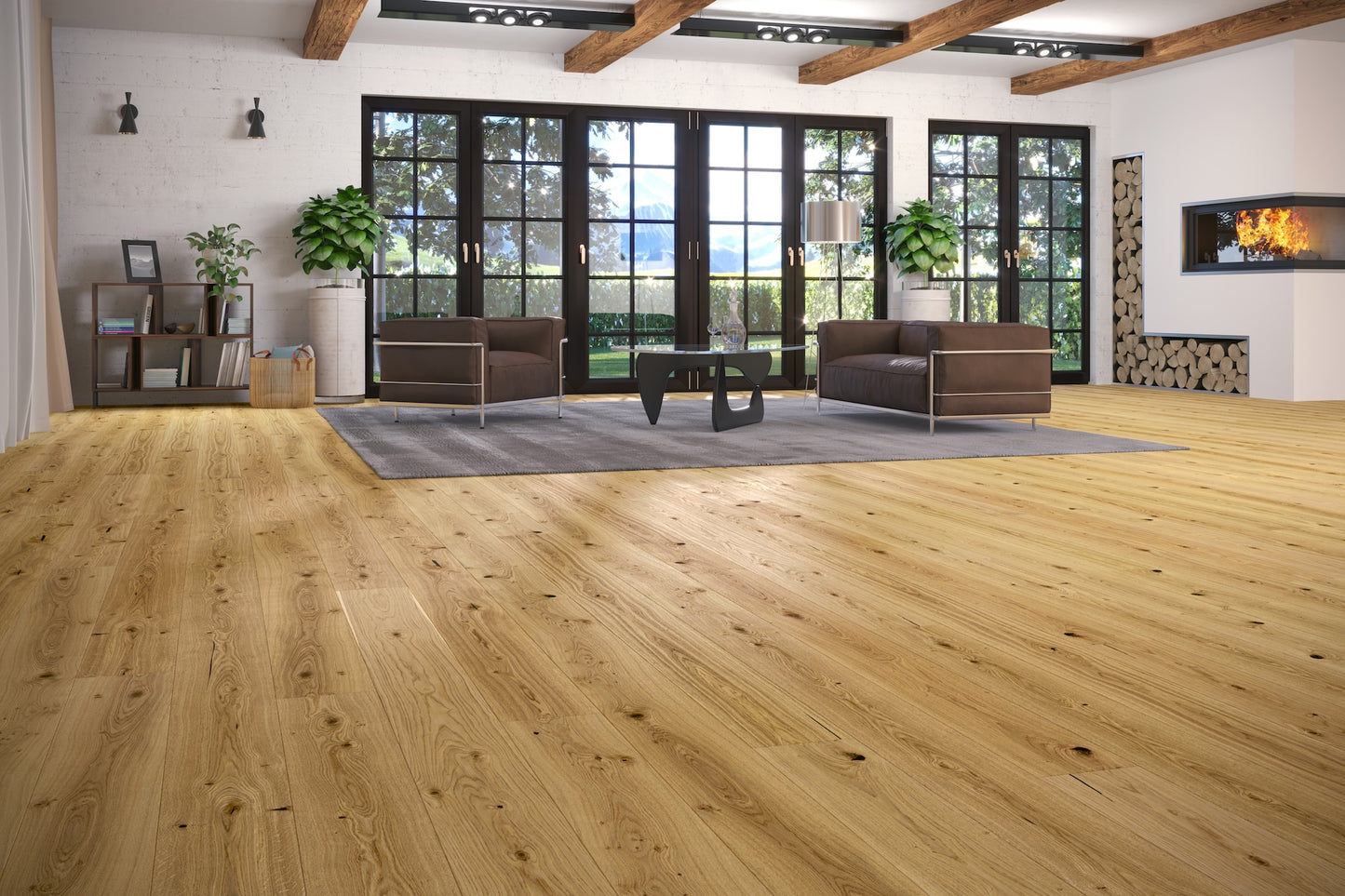 Engineered Oak Flooring - One Strip natural Matt Lacquer, 2200x180x14mm