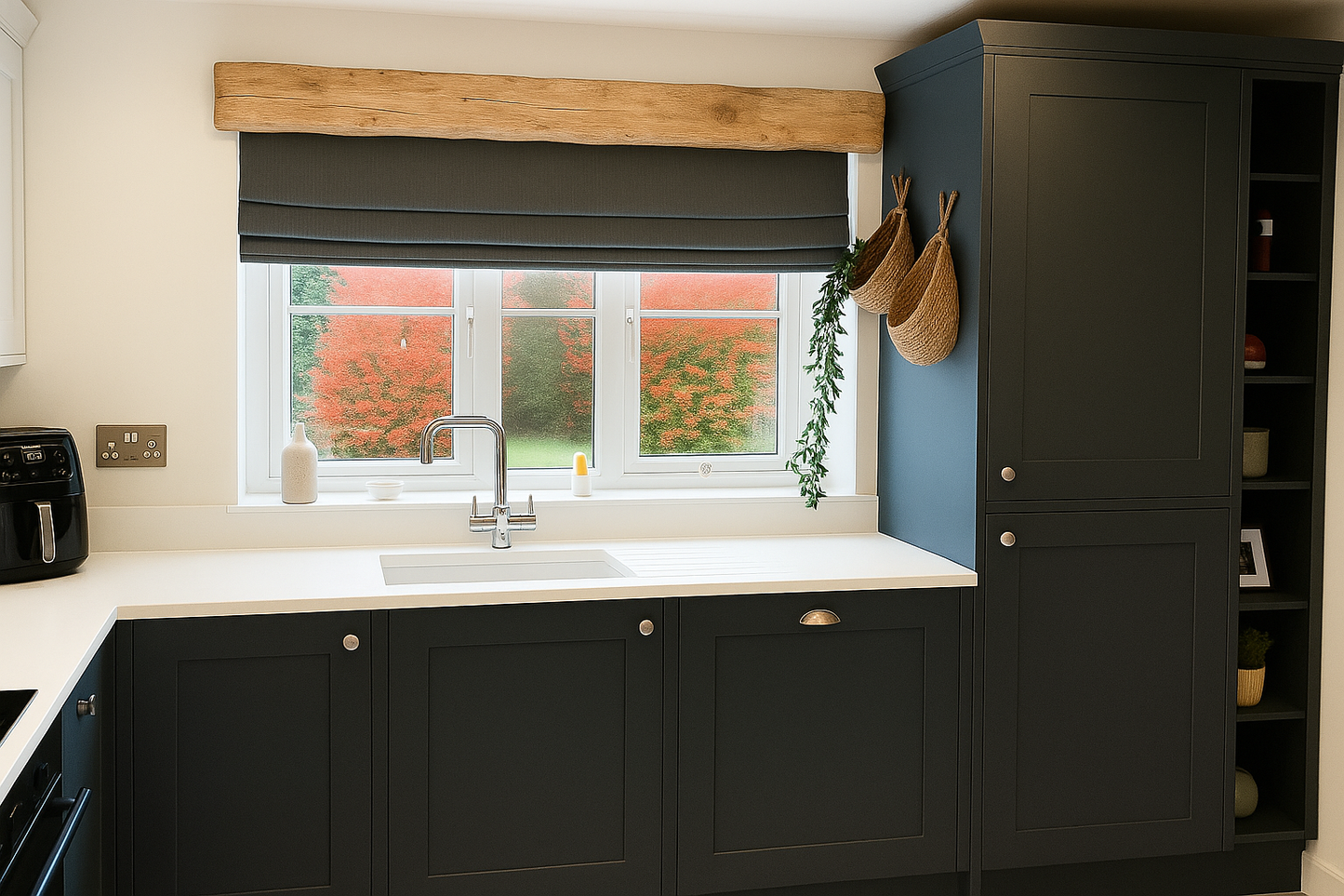 Rustic Oak Window Beam - Light