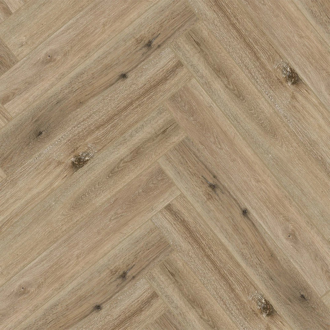 Luxtone Vinyl Flooring Herringbone Latte Oak
