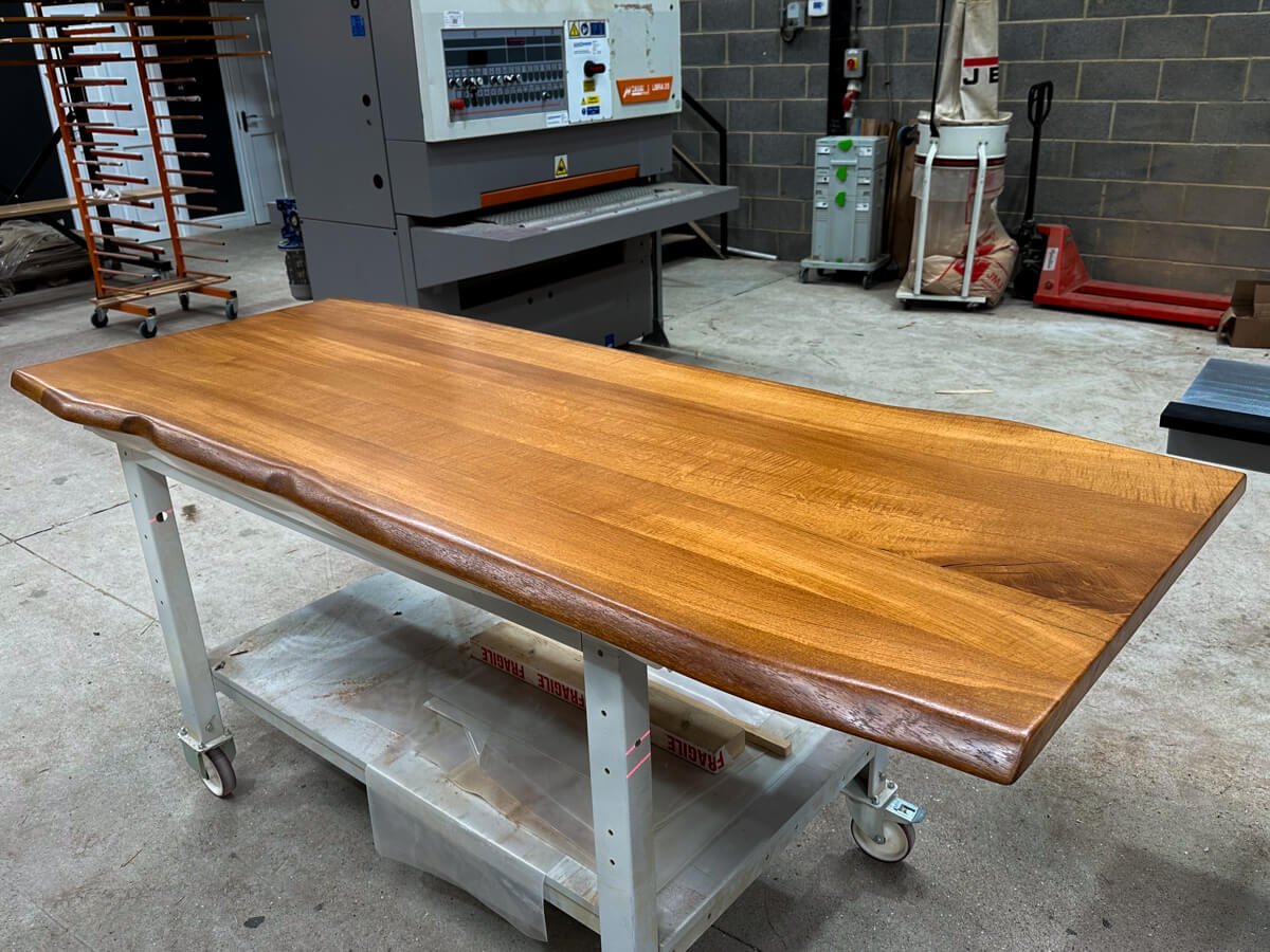 Live Edge English Oak Table - Clear Lacquer