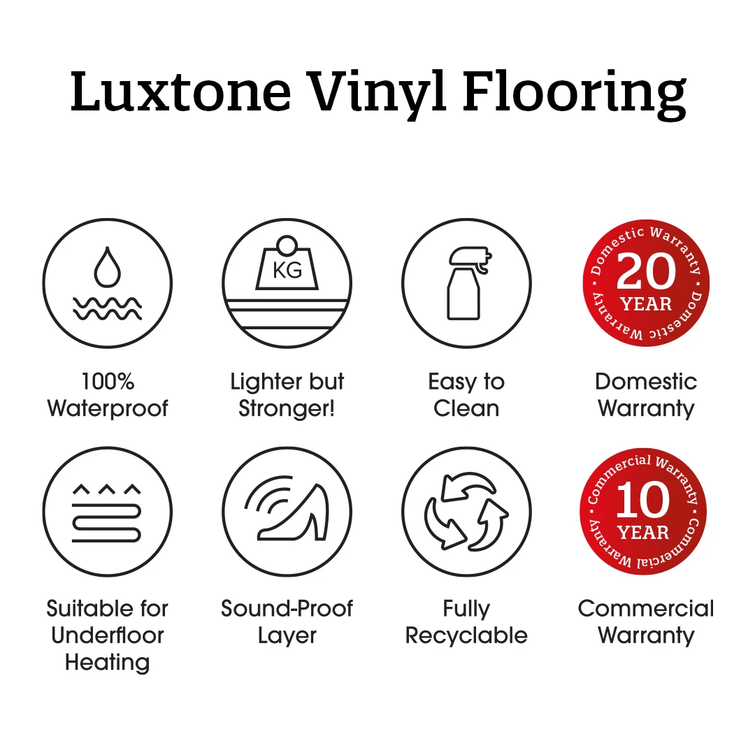 Luxtone Vinyl Tile Graphite Stone