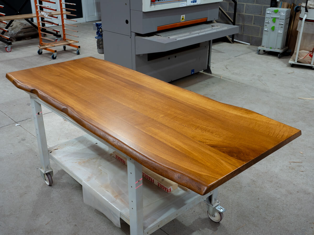 Live Edge English Oak Table - Clear Lacquer