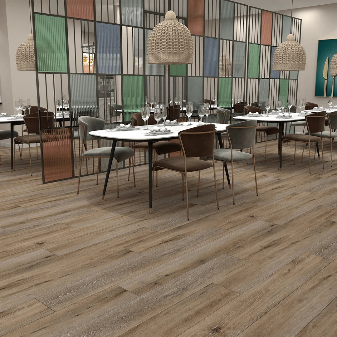 Luxtone Vinyl Flooring Planks Washed-Smoked Oak
