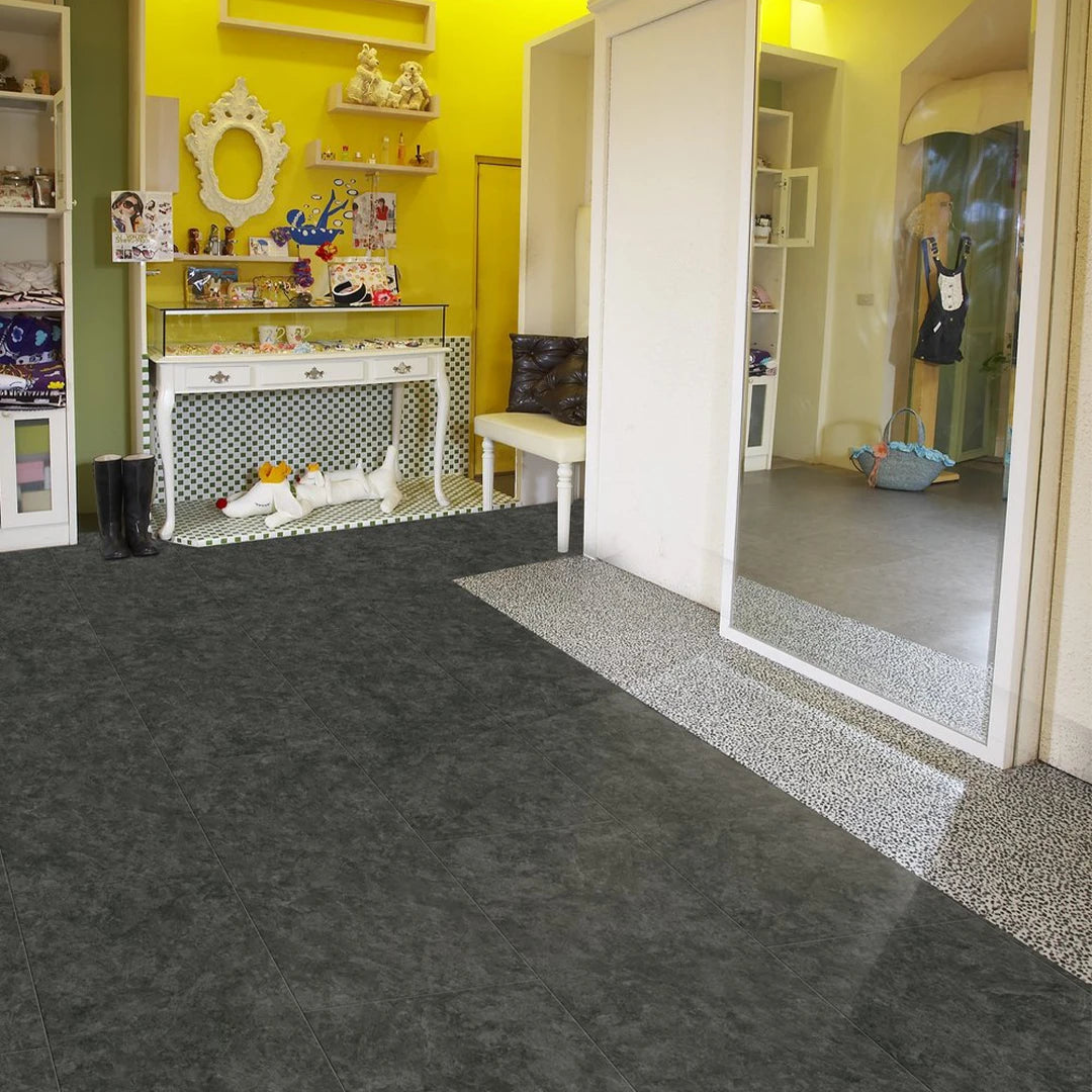 Luxtone Vinyl Tile Graphite Stone