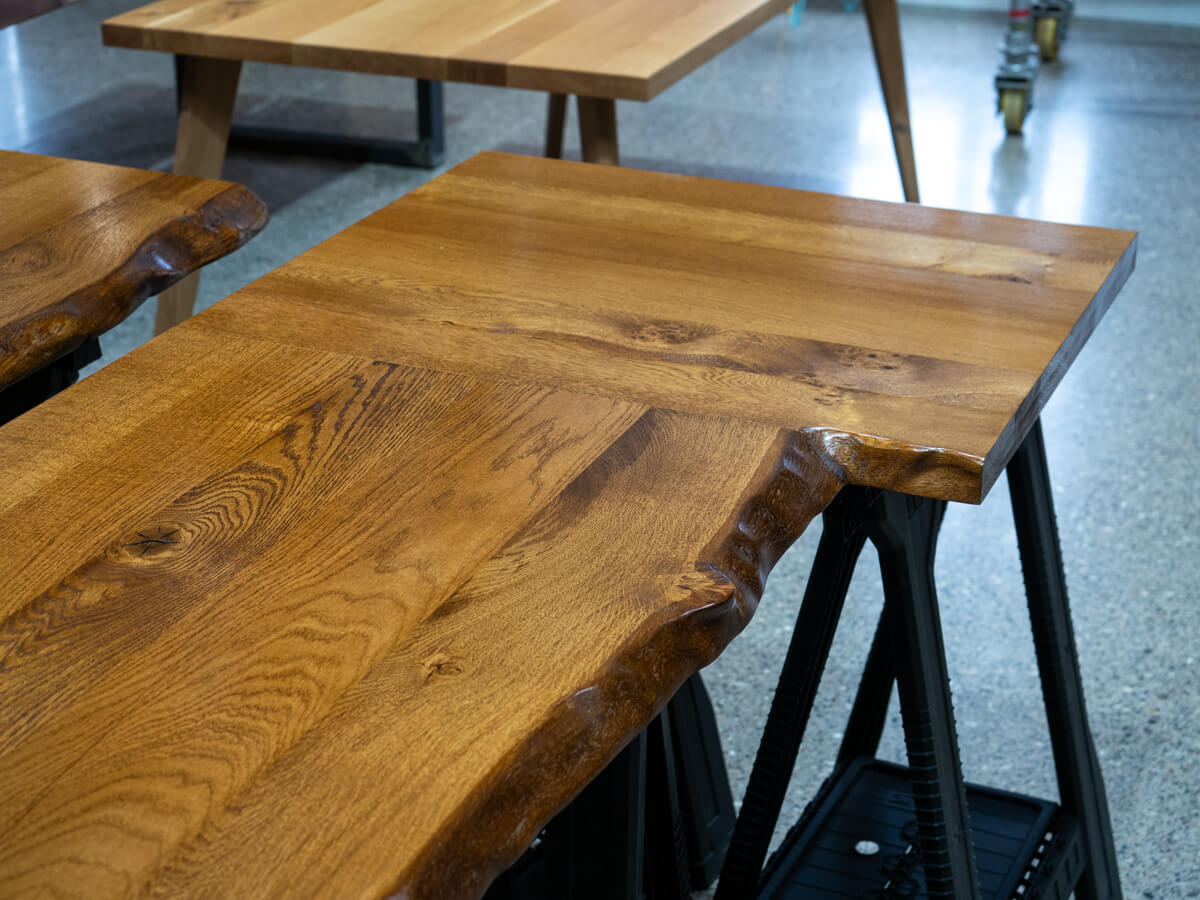 Live Edge Oak Worktop - Character oak