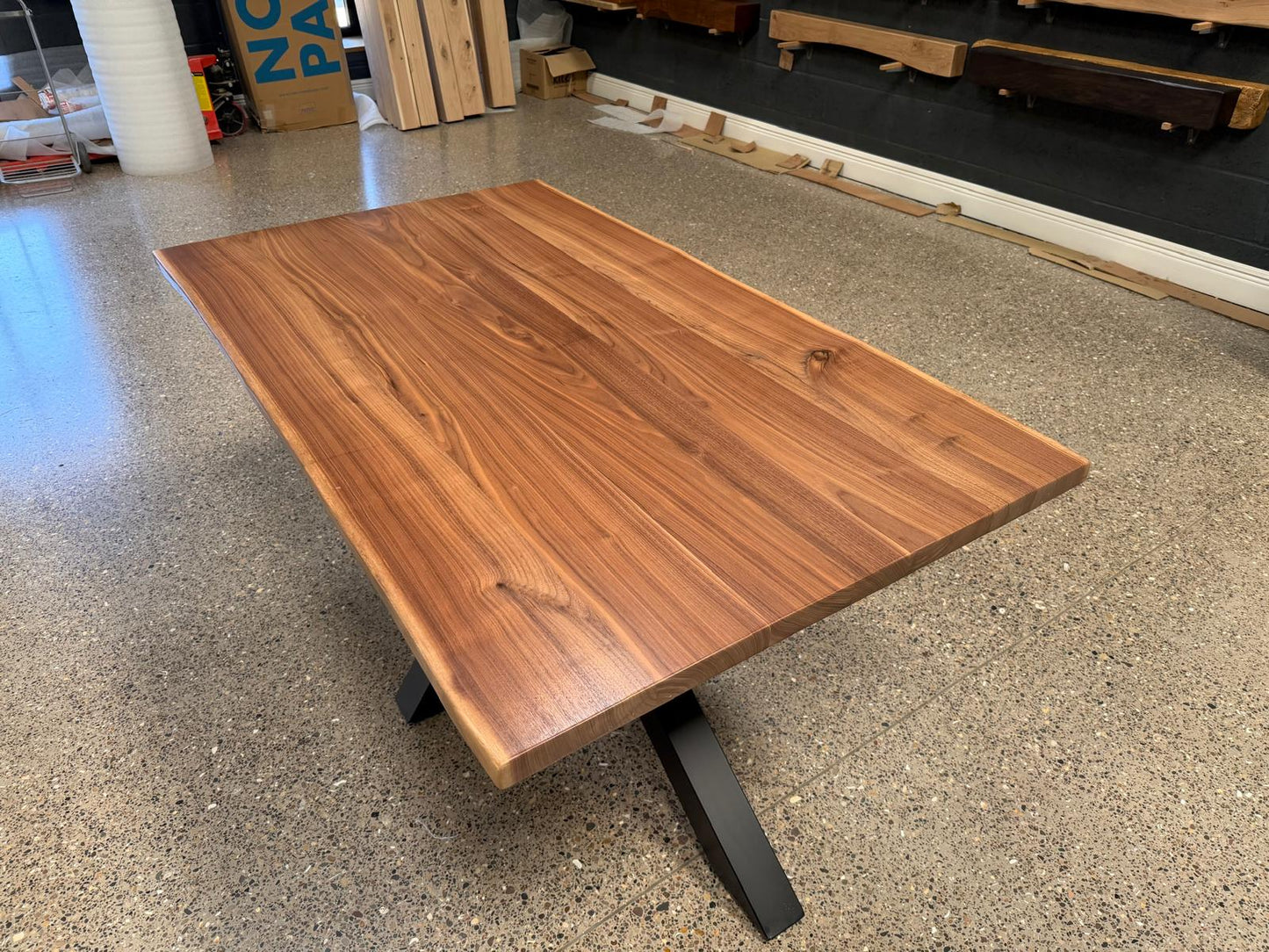 Live Edge European Walnut Table Top 148cm x 85cm x 3.5cm