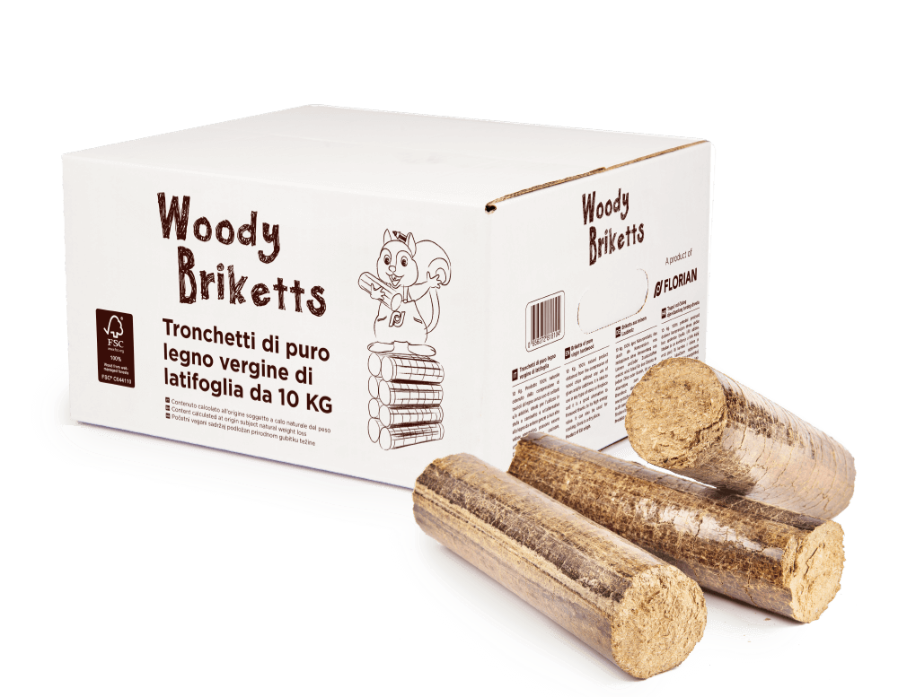 Hardwood Briquettes 10kg boxes - Woody Briketts