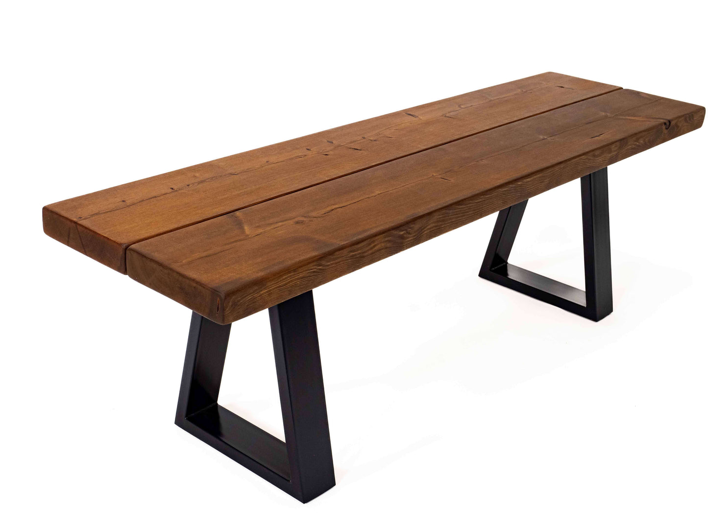 Rustic Wood Bench - Industrial Table legs