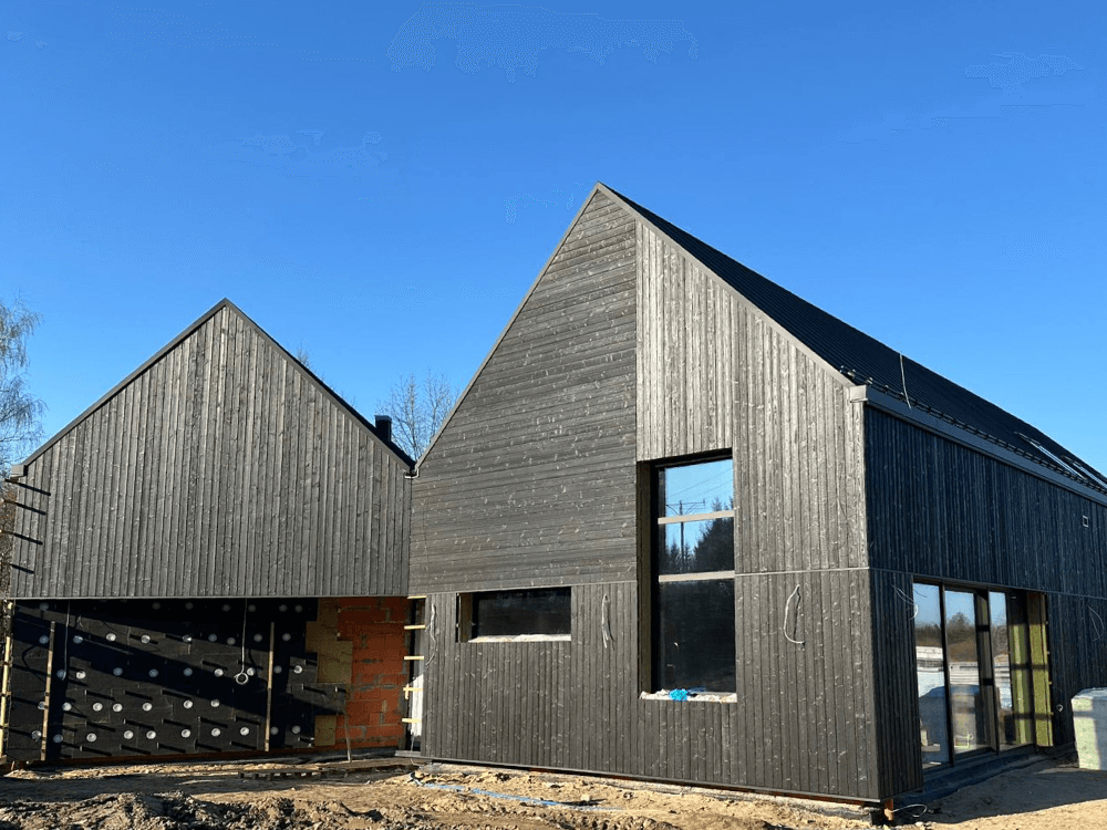 Charred Wood Cladding - Black