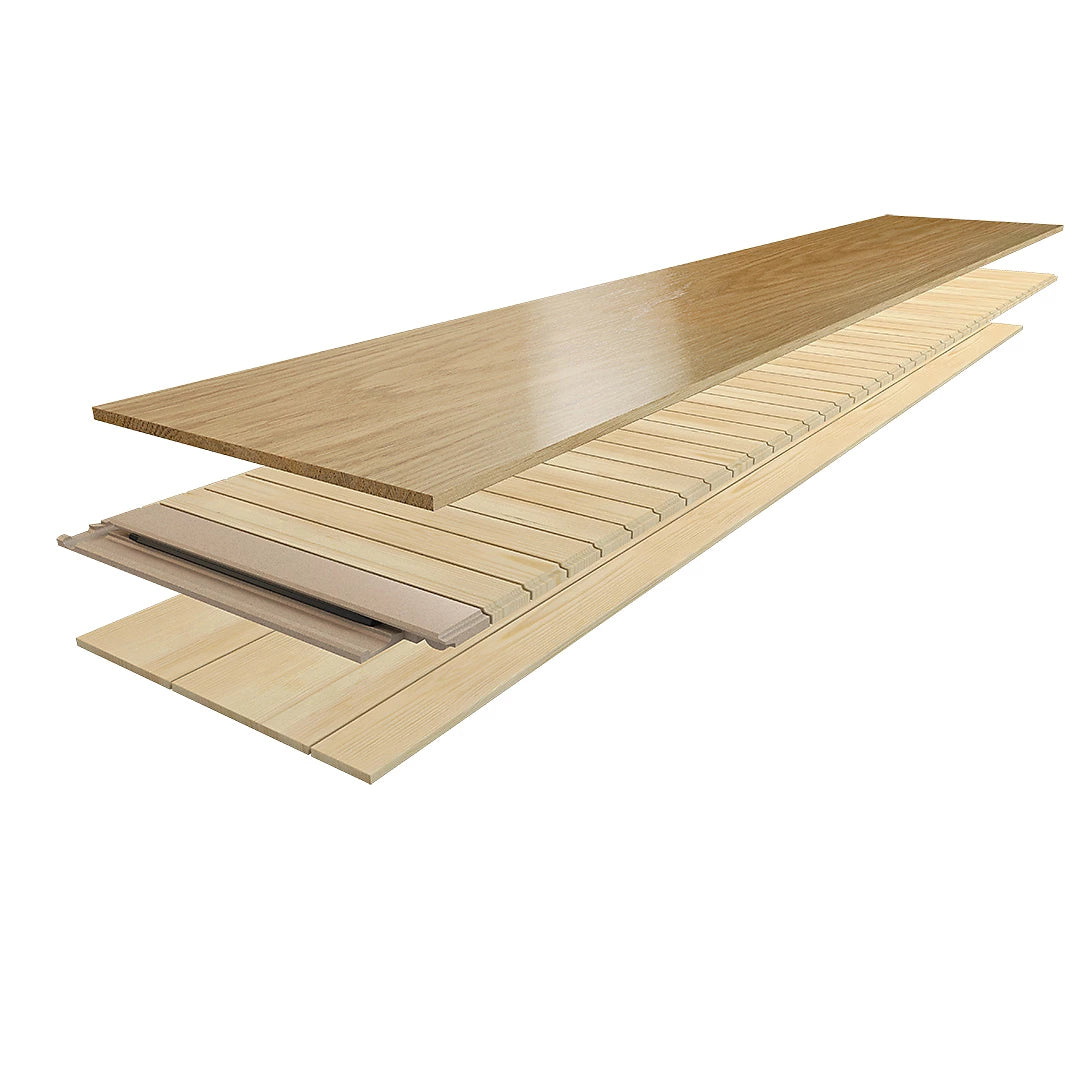 Engineered Oak Flooring - One Strip natural Matt Lacquer, 2200x180x14mm