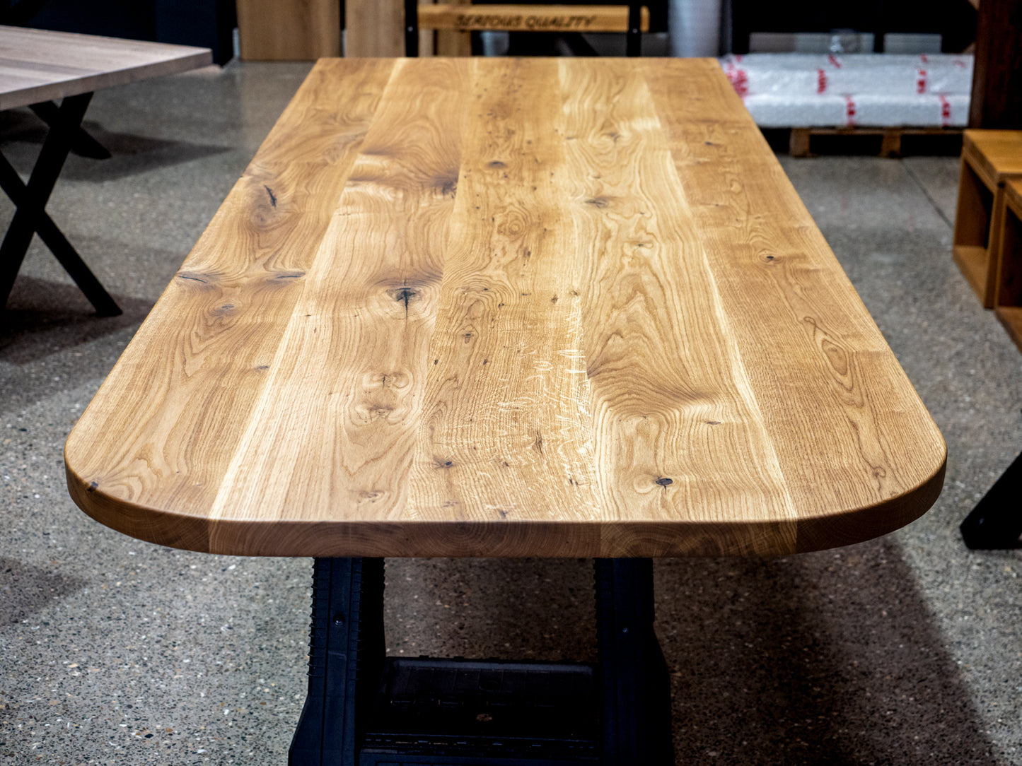 Ultra Wide Full Stave Solid Oak Worktop - Character Oak