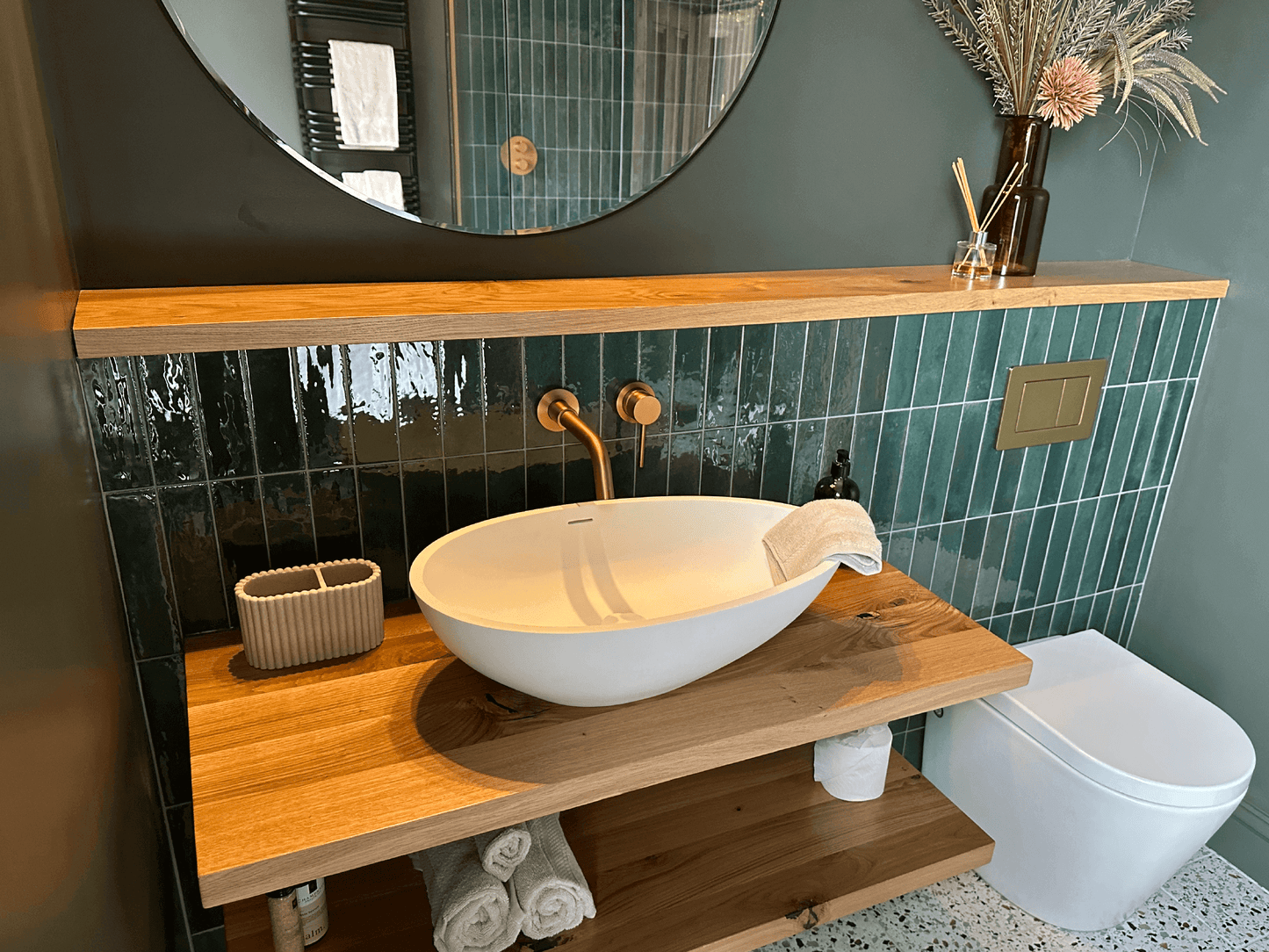 Bathroom Oak Worktop - Pure Rubio Monocoat