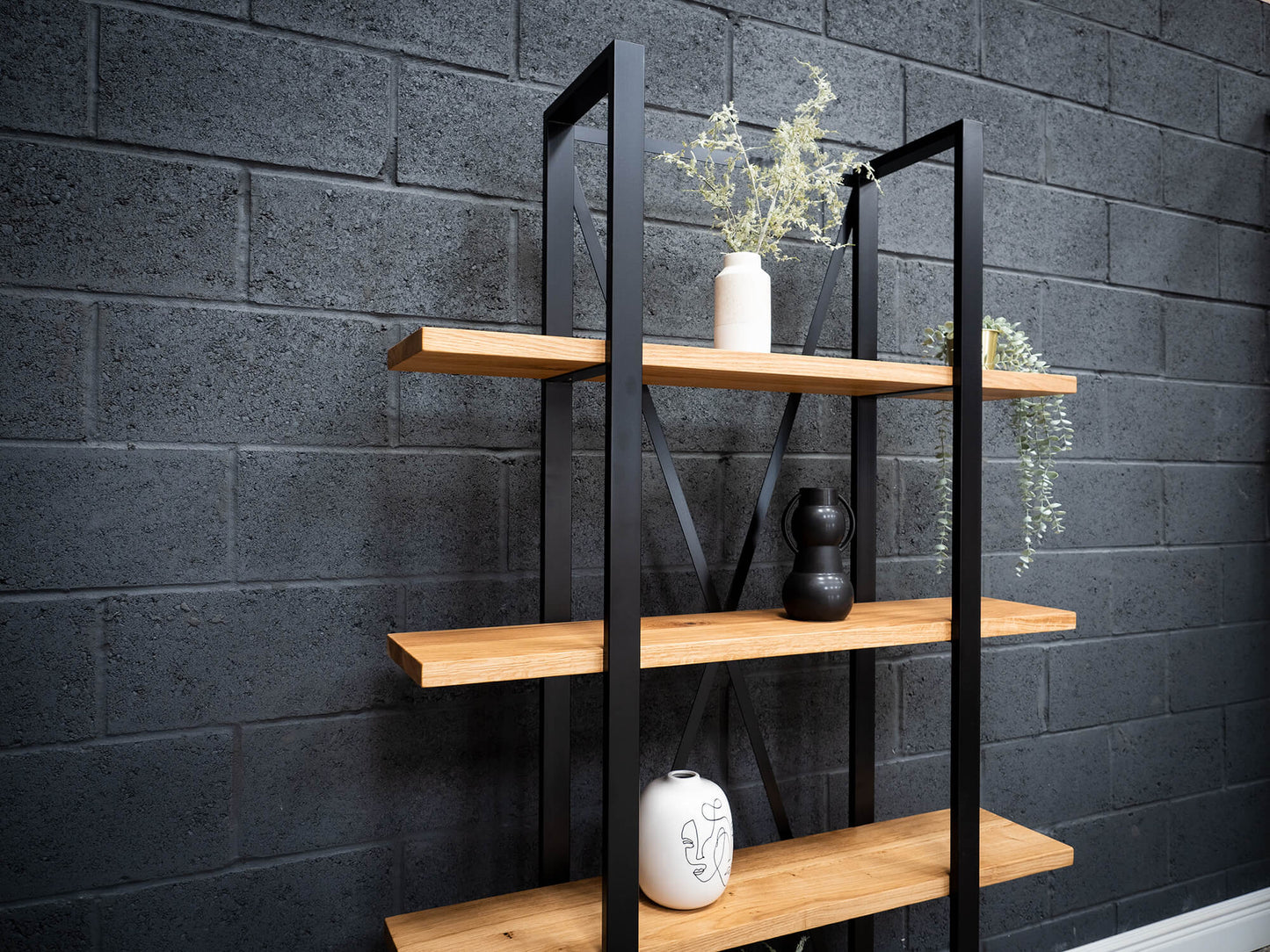 Industrial Shelving unit - Light Oak