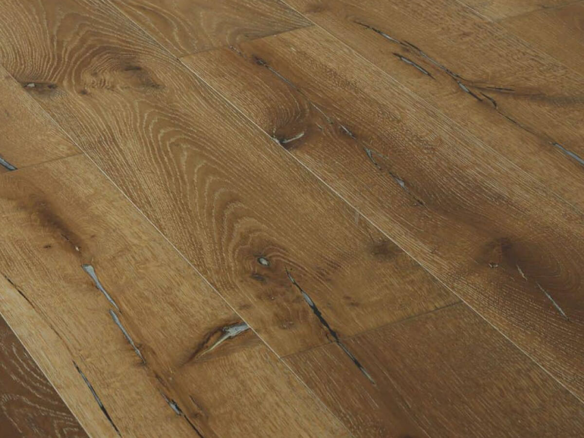 Loch Morar Smoked, Limed, Sunken Filler, White Oiled Multi-ply Oak Flooring