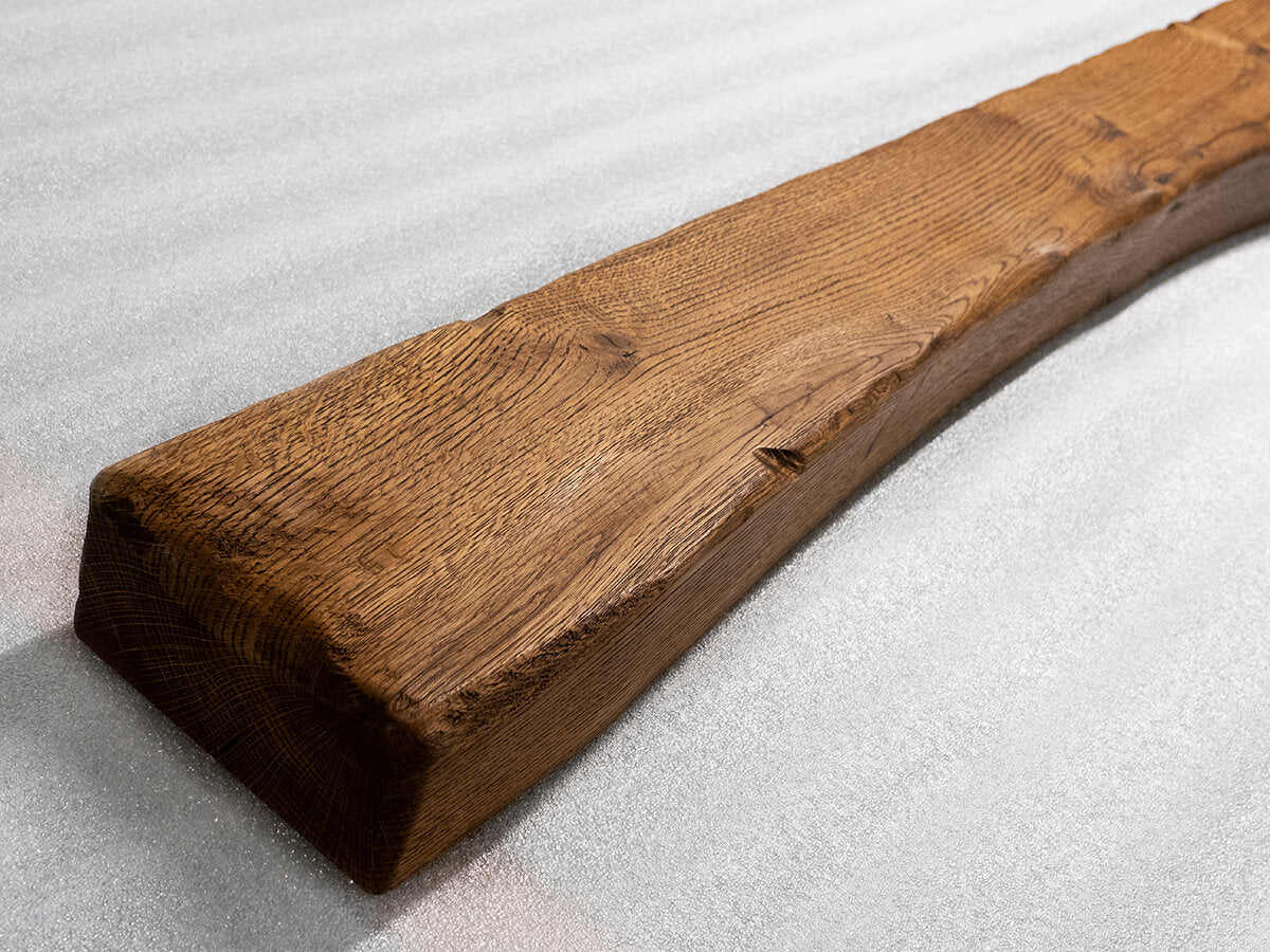 Reclaimed Arched Oak Beam - Walnut Finish