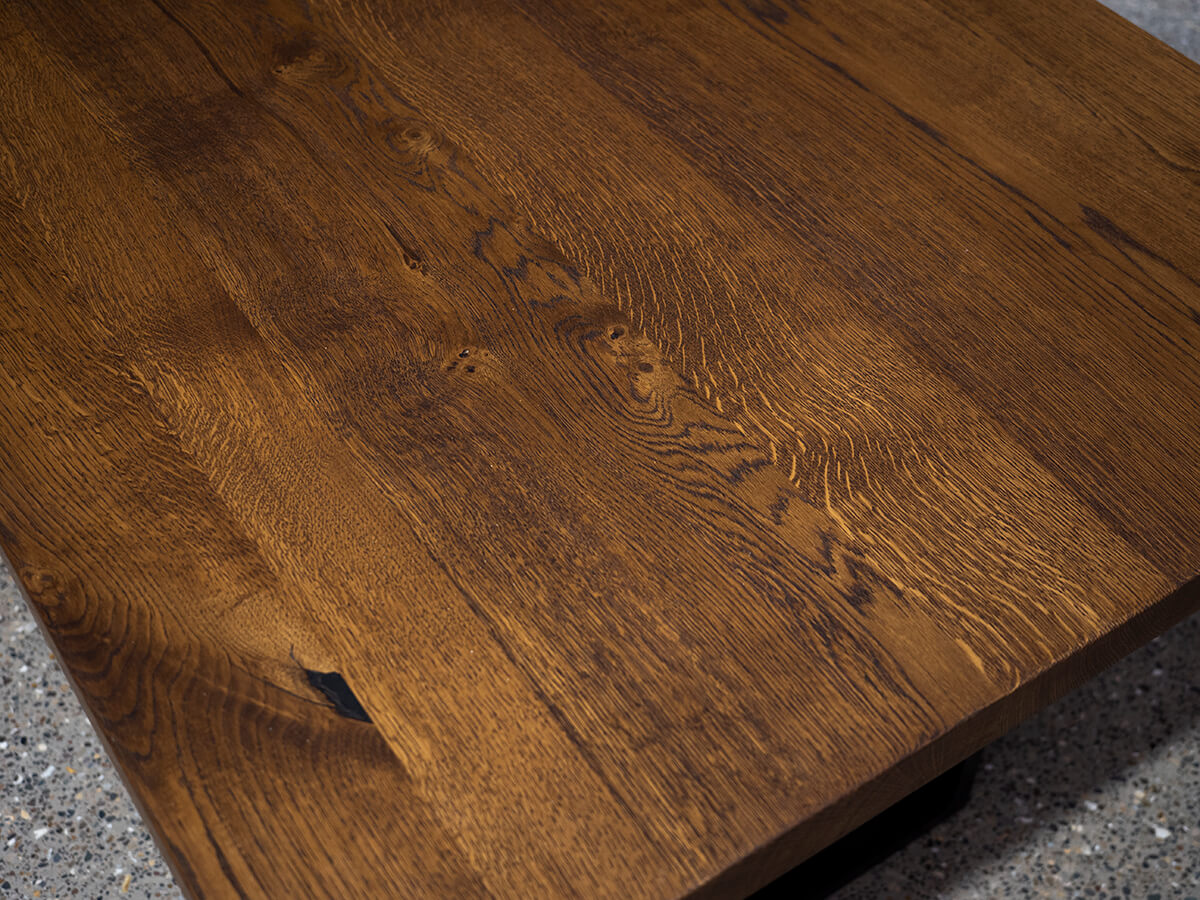 European Oak Table - Rubio Monocoat Chocolate Finish