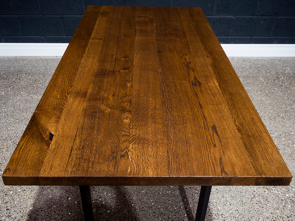 European Oak Table - Rubio Monocoat Chocolate Finish