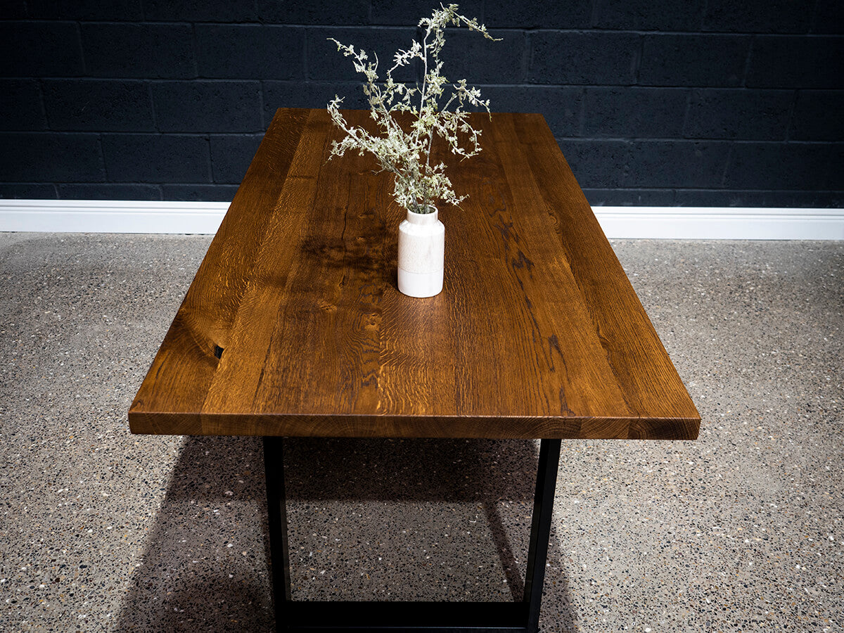 European Oak Table - Rubio Monocoat Chocolate Finish
