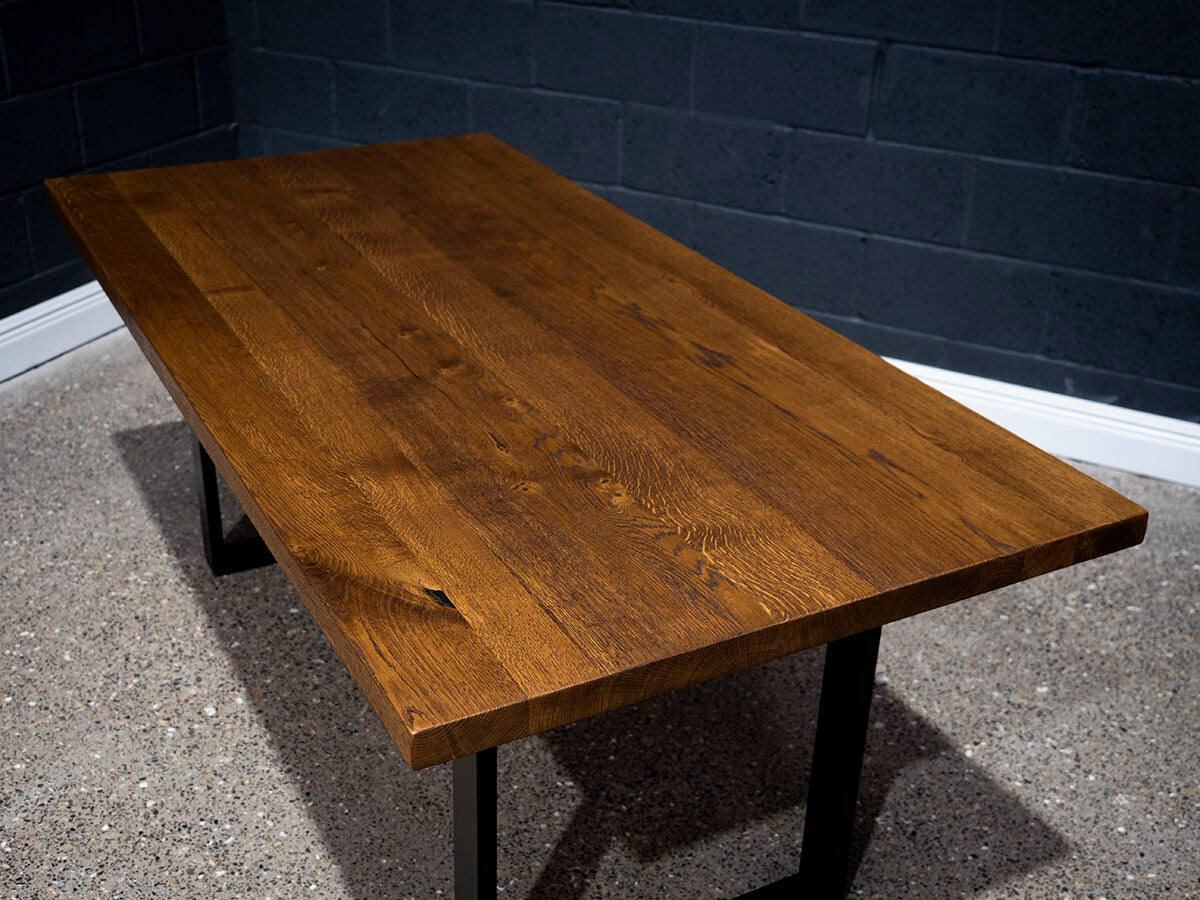 European Oak Table - Rubio Monocoat Chocolate Finish