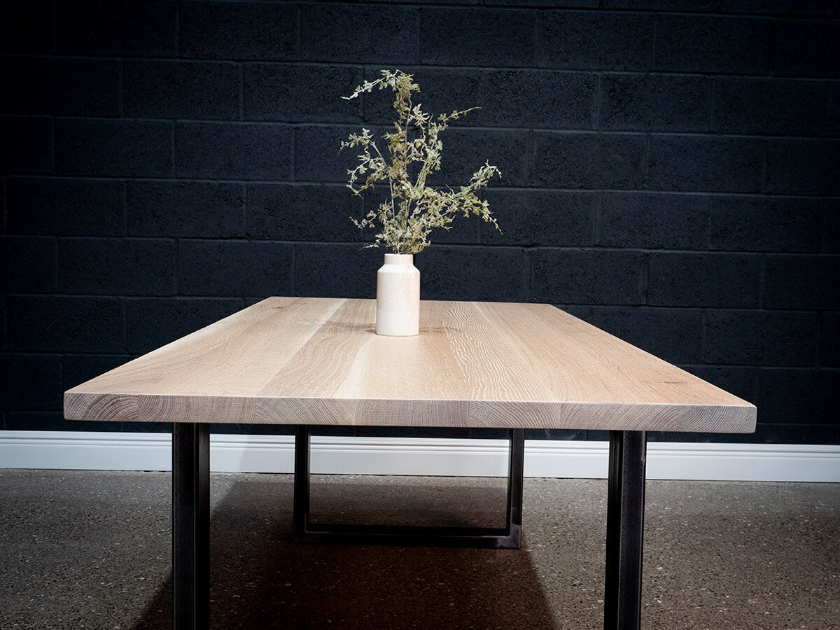 European Oak Table - Rubio Monocoat Super White Finish
