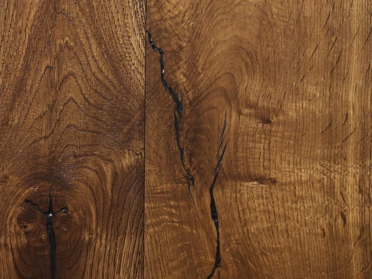 Loch Rannoch Smoked, Brushed, Hand-Scraped, Sunken Filler, Oiled Multi Ply Oak Flooring