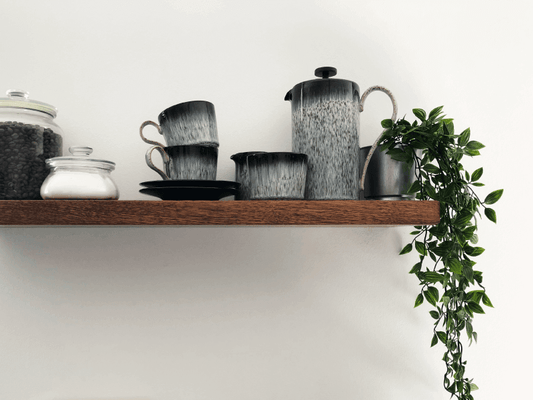 Solid Oak Floating Shelf in Walnut