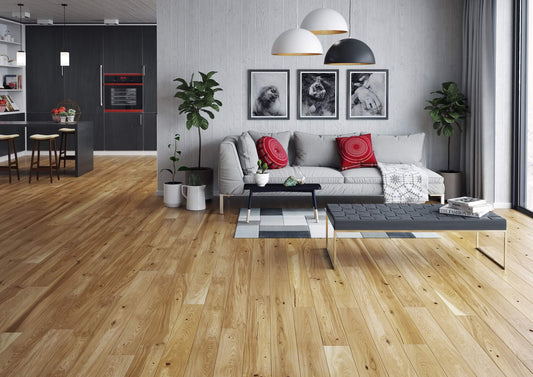 Engineered Oak Flooring - One Strip Natural Matt Lacquer, 1092x130x14mm