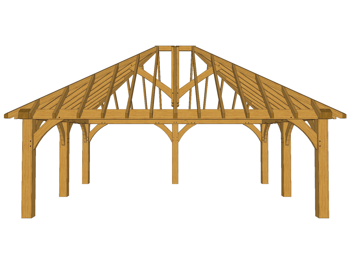 Oak Framed Gazebo Kit E06