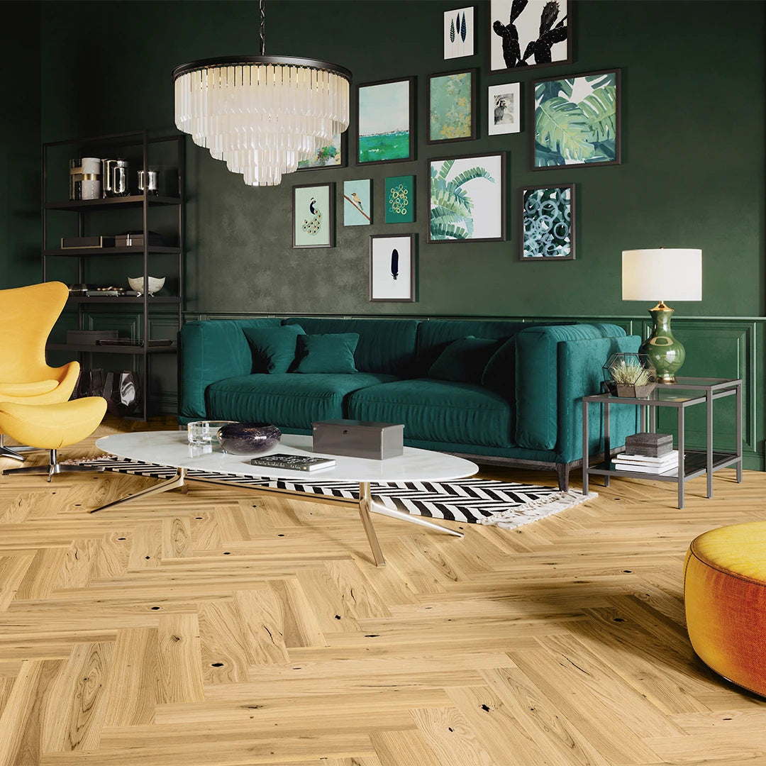 Luxtone Vinyl Flooring Herringbone English Oak