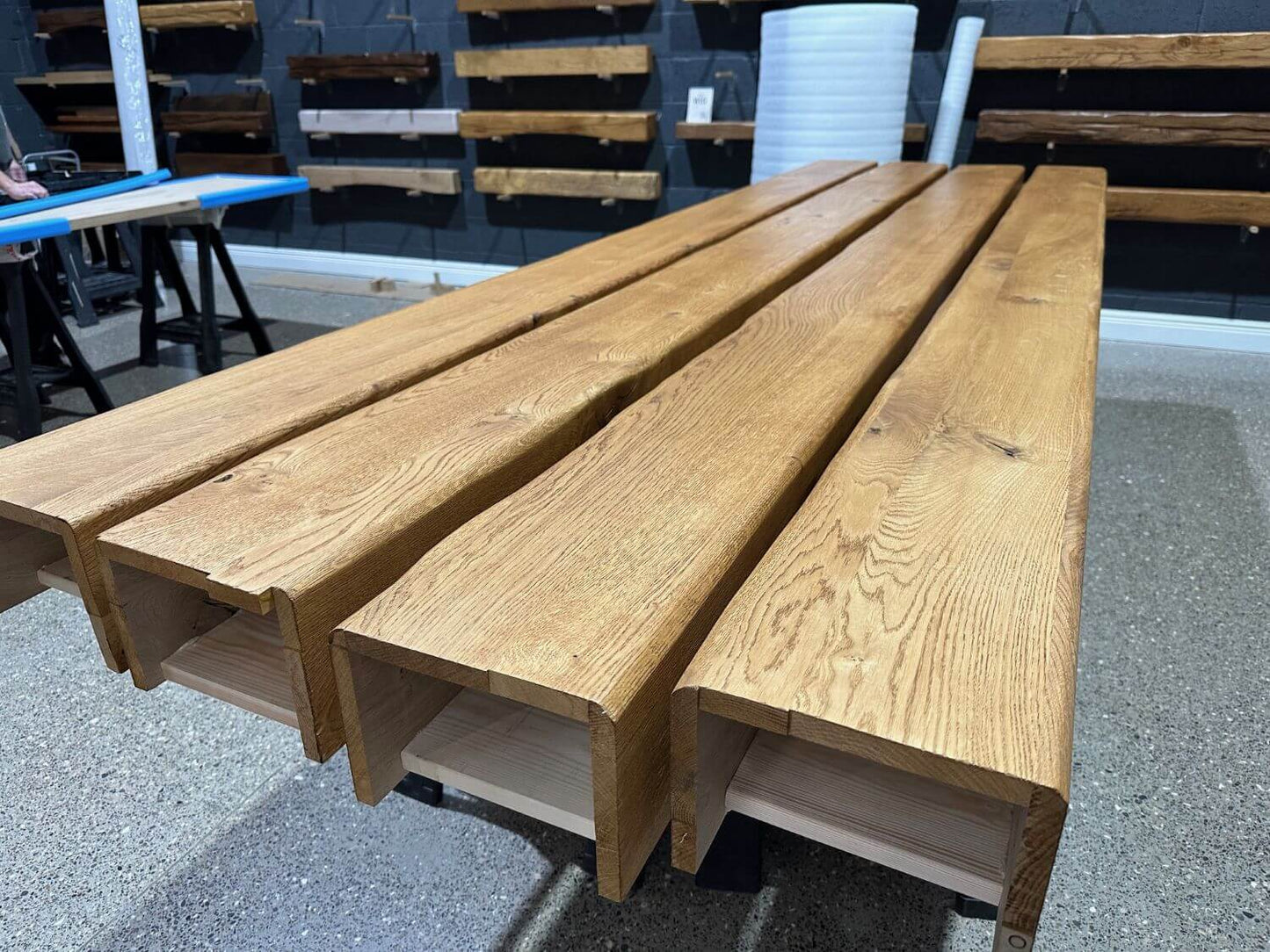 Oak Box Beam - Hollow RSJ Cover