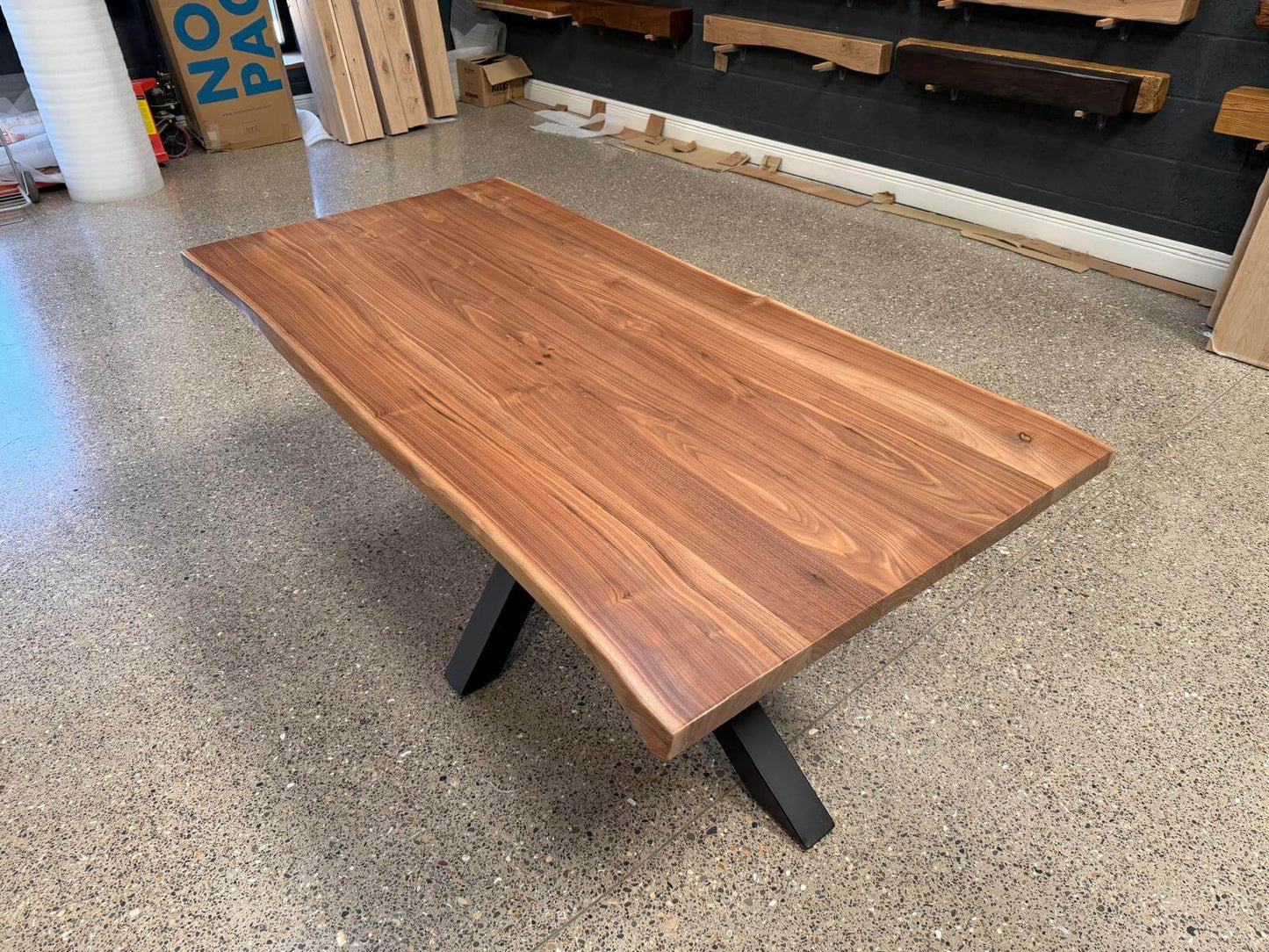 Live Edge European Walnut Table Top 176cm x 85cm x 3.5cm