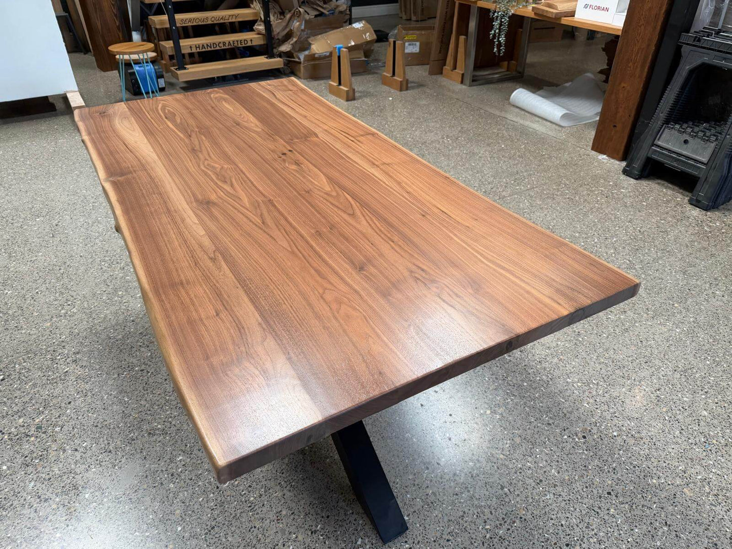 Live Edge European Walnut Table Top 176cm x 85cm x 3.5cm