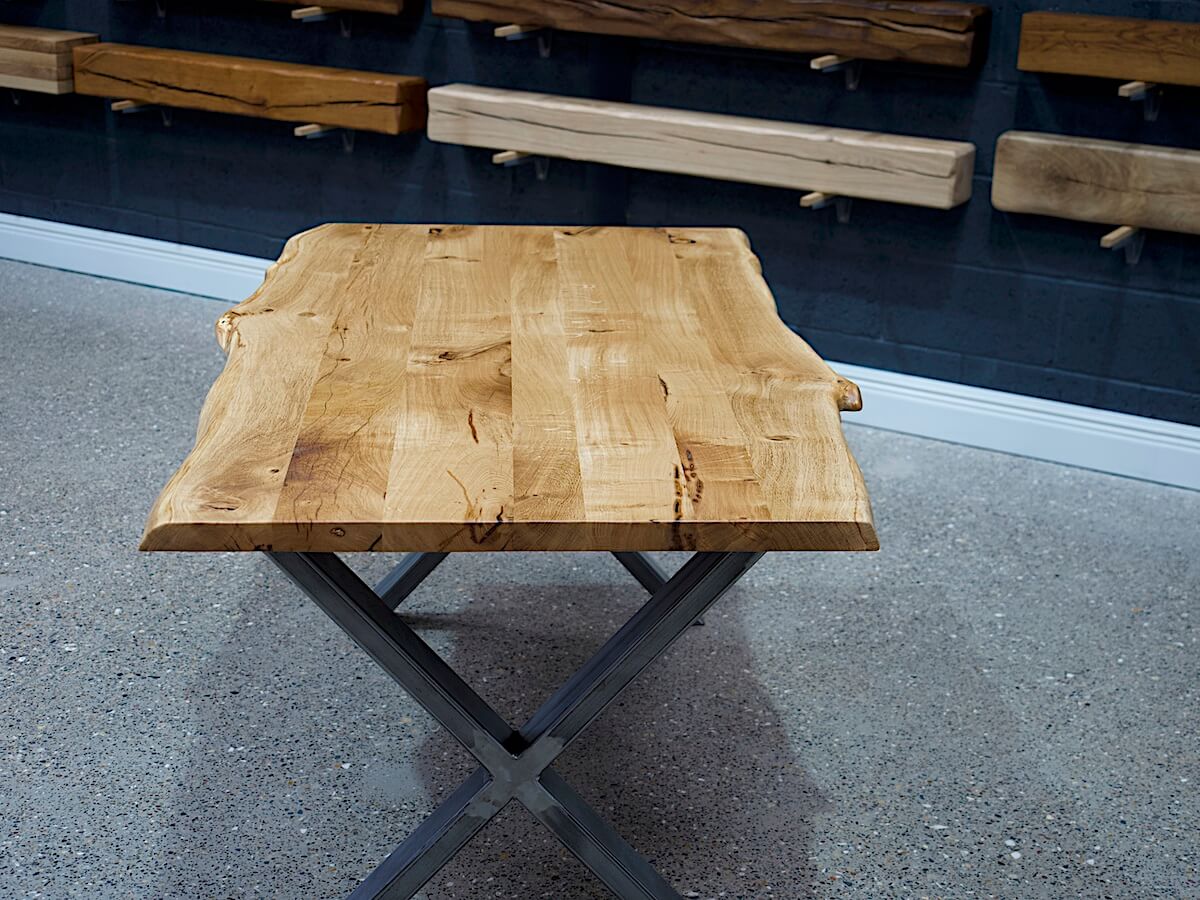 *SOLD* Live Edge English Oak Table 160cm x 90cm (013)