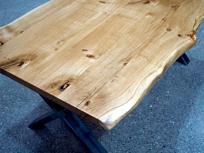 *SOLD* Live Edge English Oak Table 160cm x 90cm (013)