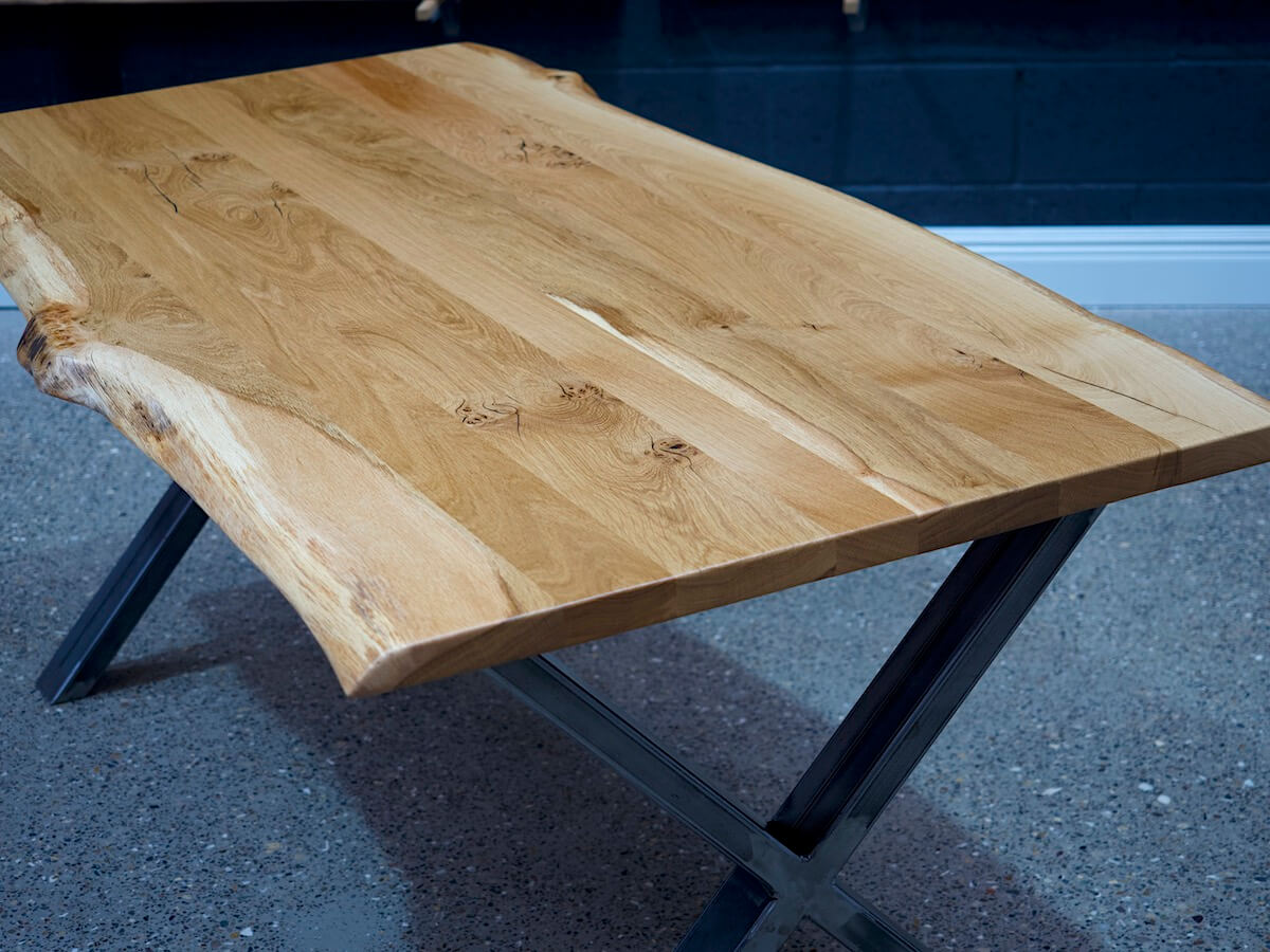 *SOLD* Live Edge English Oak Table 178cm x 90cm (014)