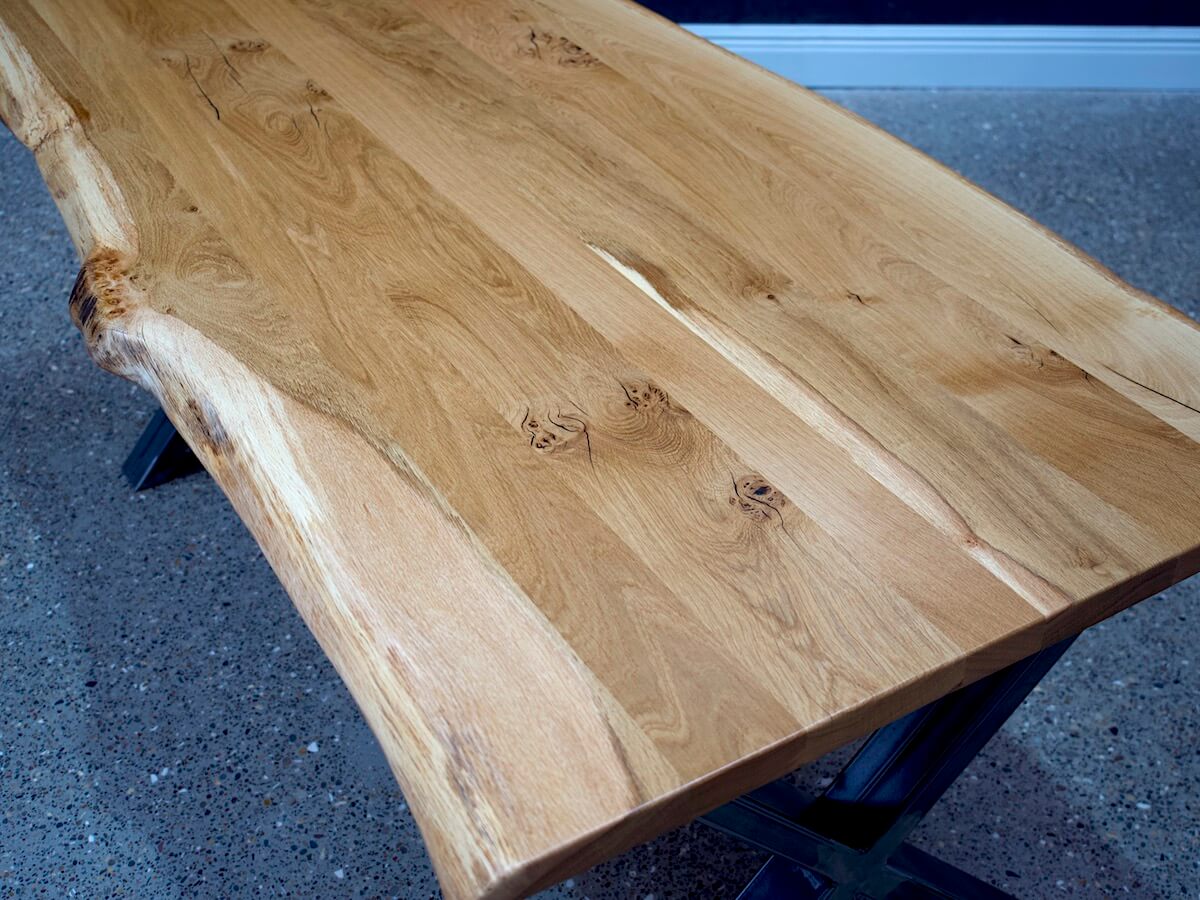 *SOLD* Live Edge English Oak Table 178cm x 90cm (014)