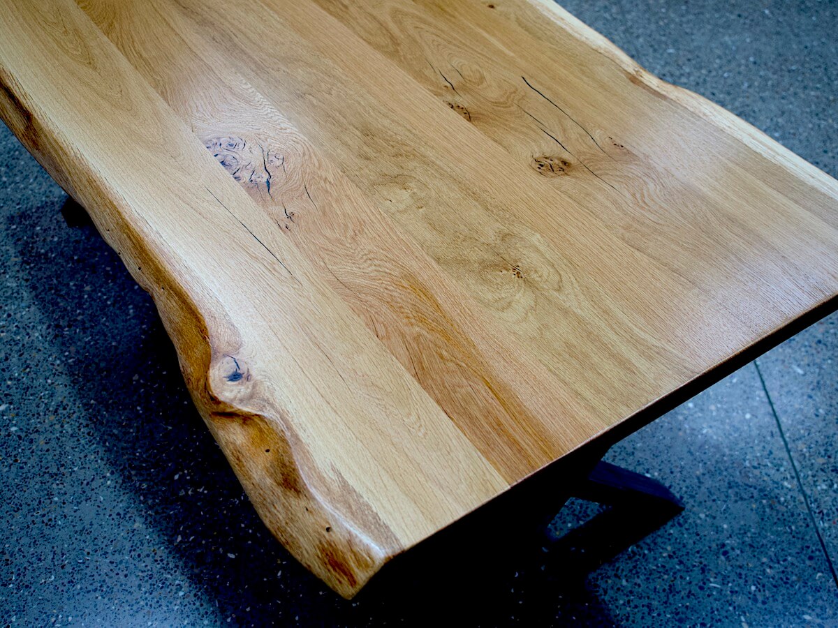 *SOLD* Live Edge English Oak Table 178cm x 90cm (014)