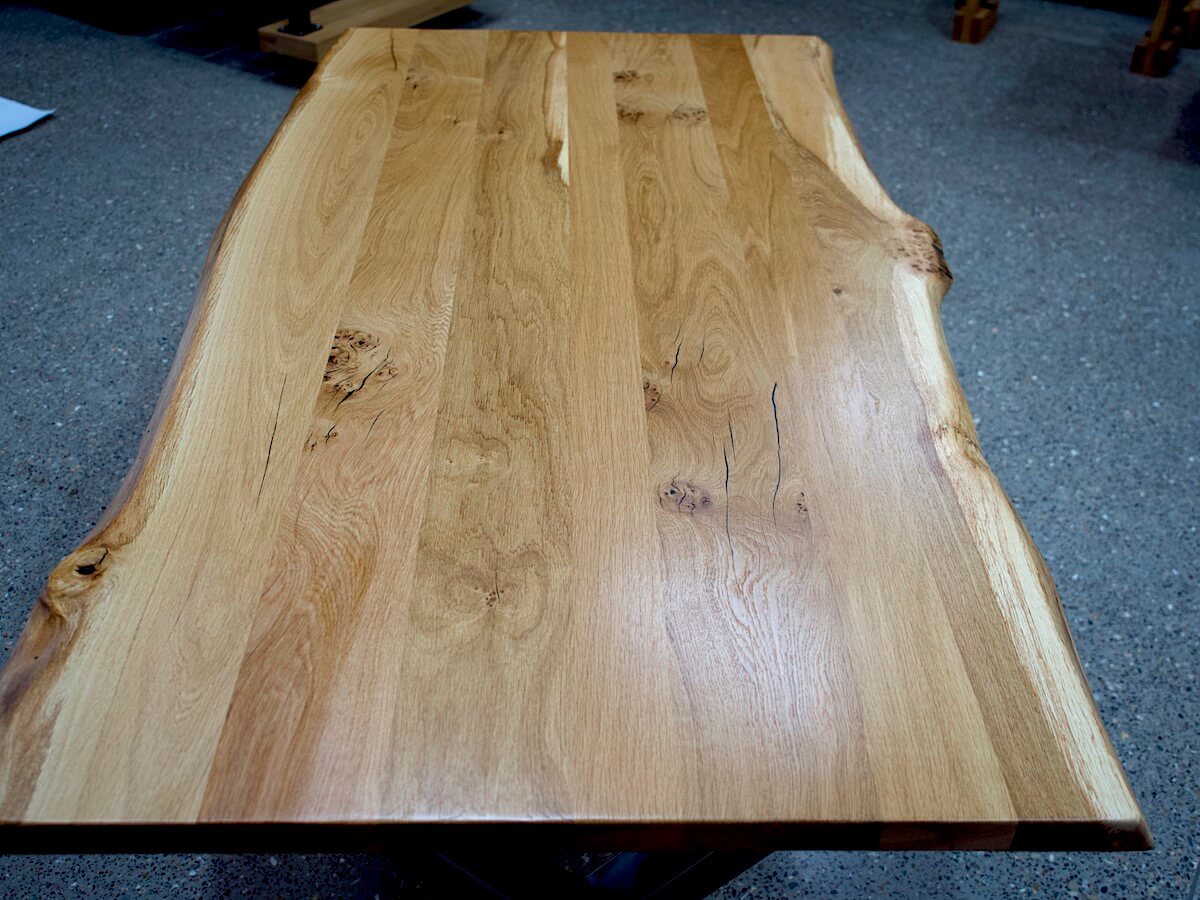 *SOLD* Live Edge English Oak Table 178cm x 90cm (014)