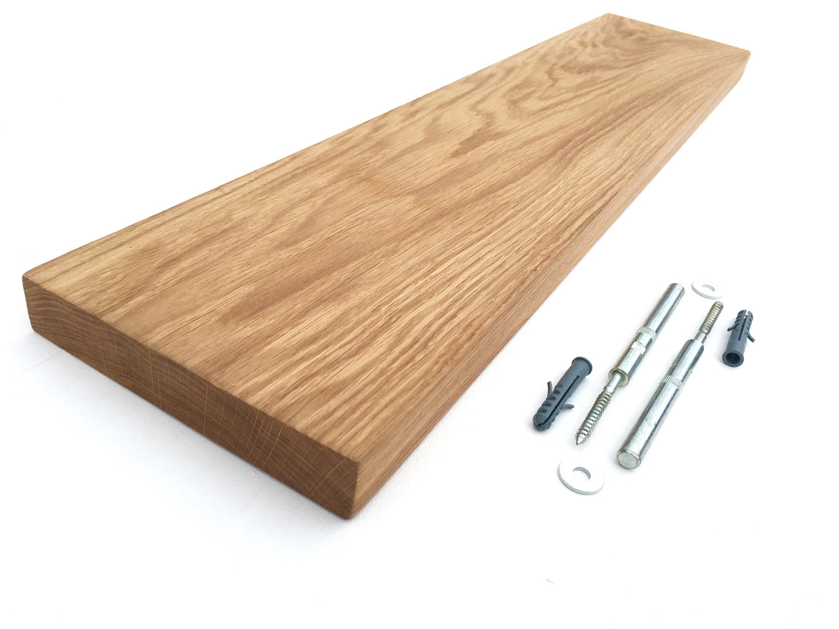 Solid Oak Floating Shelf - 32mm thick