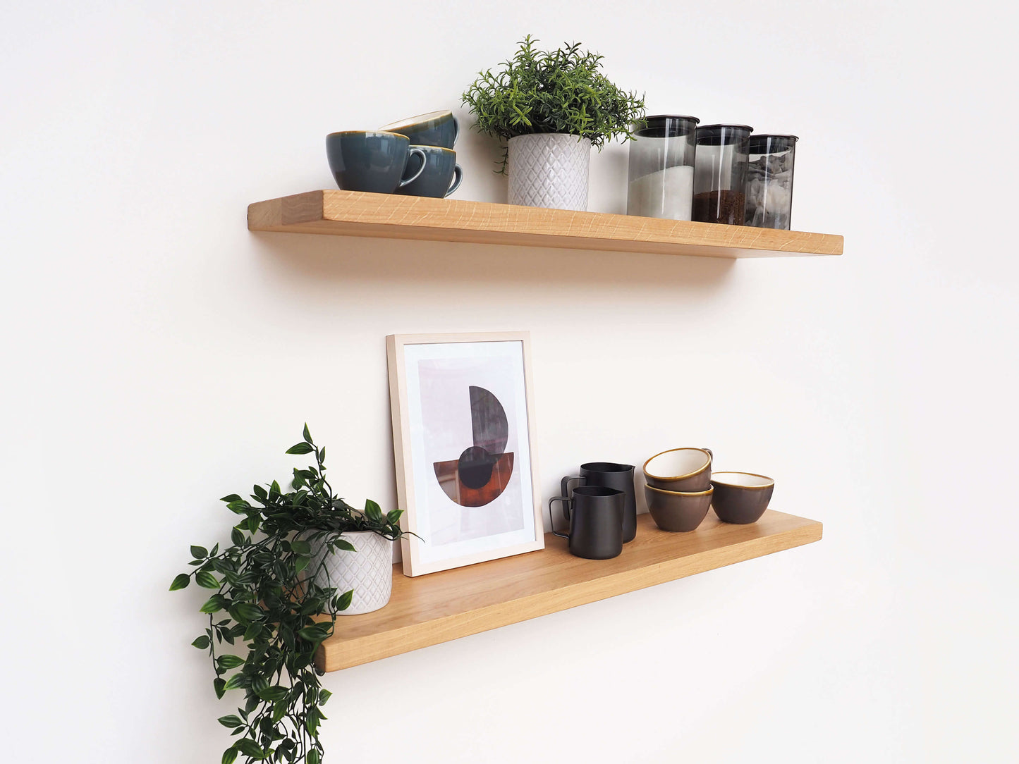 Oak Floating Shelf - Light Finish