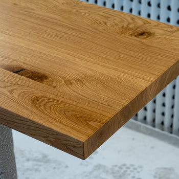 Bathroom Oak Basin Shelf - Sink Shelf 45cm Deep - Square Edge