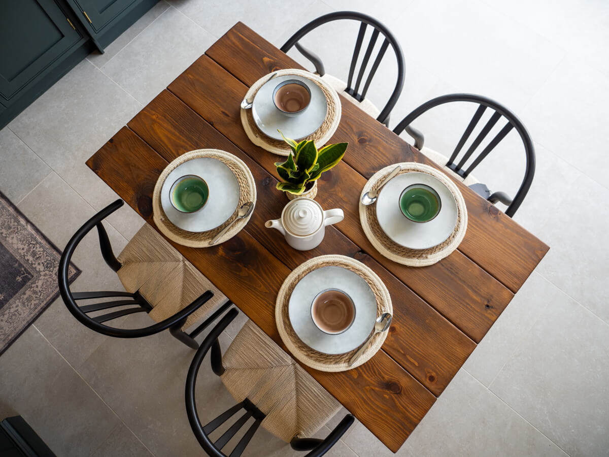 Rustic Wood Dining Table - Industrial Table legs