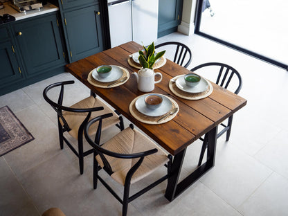 Rustic Wood Dining Table - Industrial Table legs