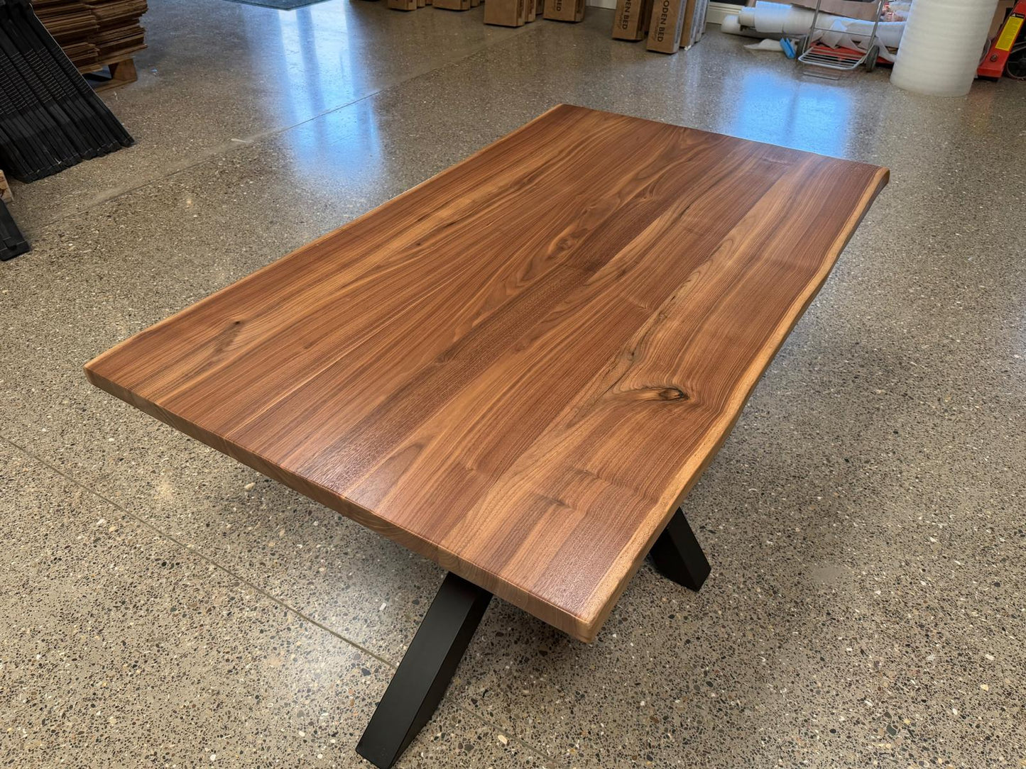 Live Edge European Walnut Table Top 148cm x 85cm x 3.5cm