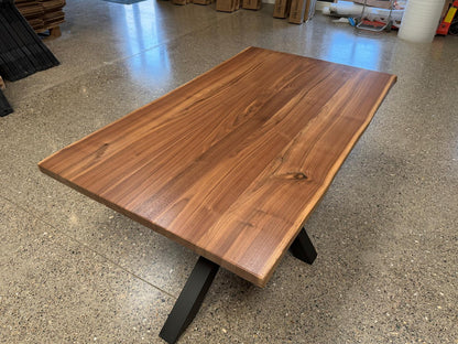 Live Edge European Walnut Table Top 148cm x 85cm x 3.5cm