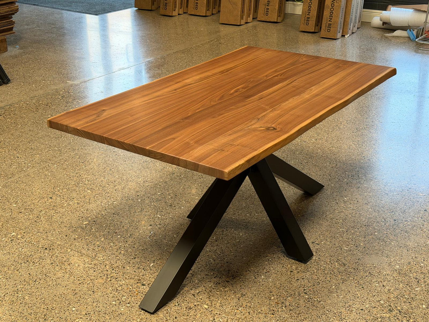 Live Edge European Walnut Table Top 148cm x 85cm x 3.5cm