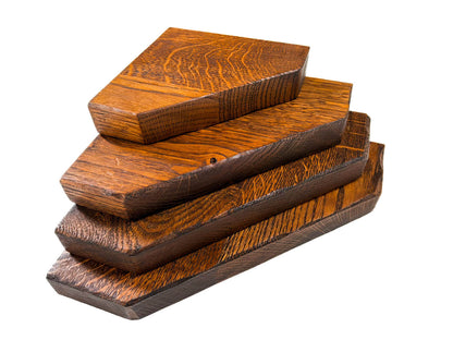 Rustic Corner Shelves - Jacobean Finish