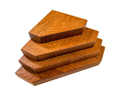 Solid Oak Corner Shelves - Medium Oak Finish