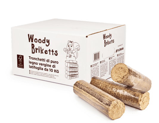 Hardwood Briquettes 10kg boxes - Woody Briketts